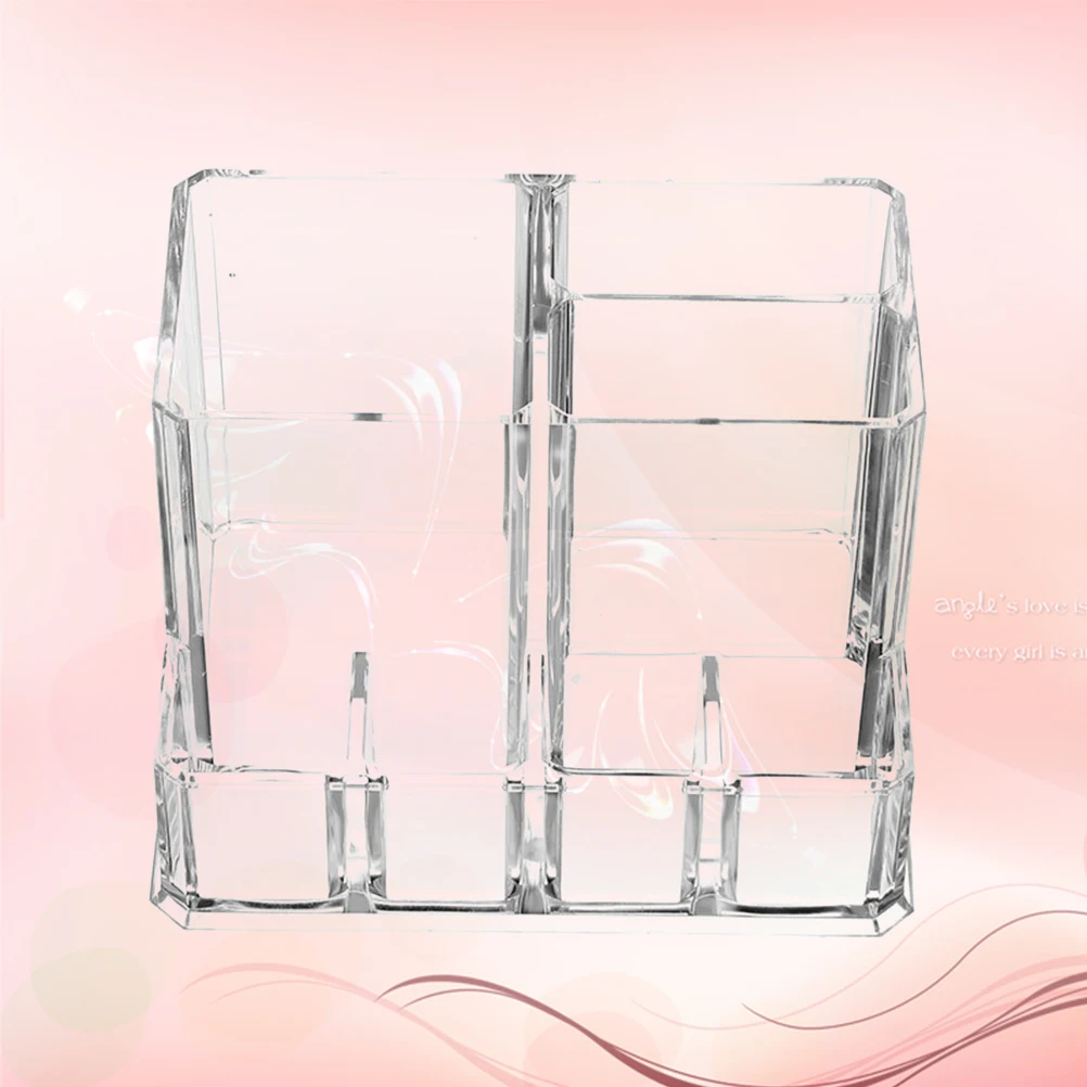 

Transparent Acrylic Storage Box Durable Makeup Organizer for Brushes Eyebrow Pencil Lipstick Storage Case