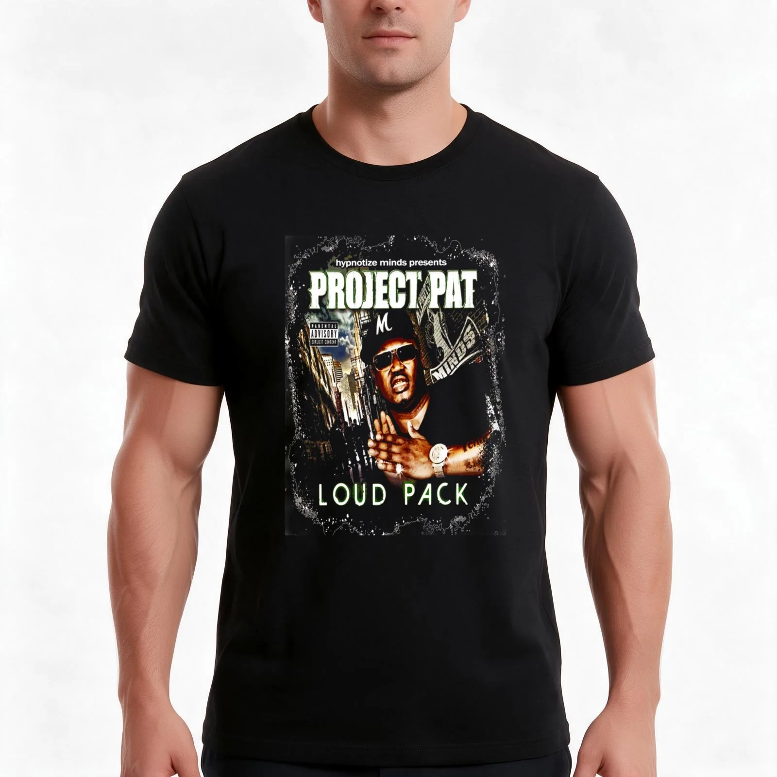 Project Pat T-Shirt, Summer Casual Cotton Tee, Oversized Streetwear Tops, Vintage Graphic Print, Loose Fit Short Sleeve