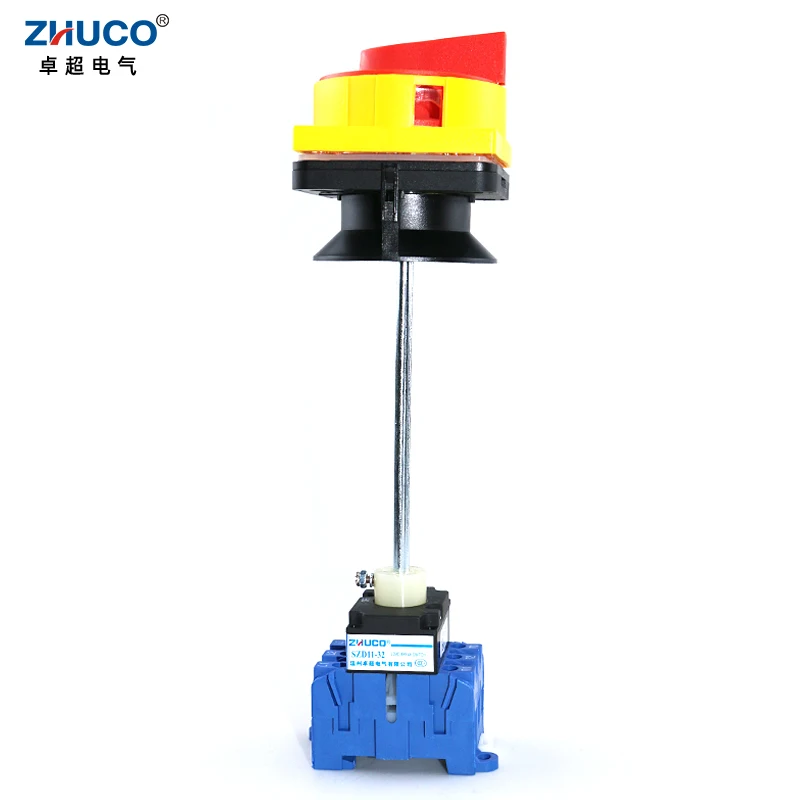 ZHUCO SZD11-32/300010-B 32A 3P OFF ON Cut-off Knob Cam Switch Isolator Load Break Disconnect Switch With Padlock Aluminum Pole