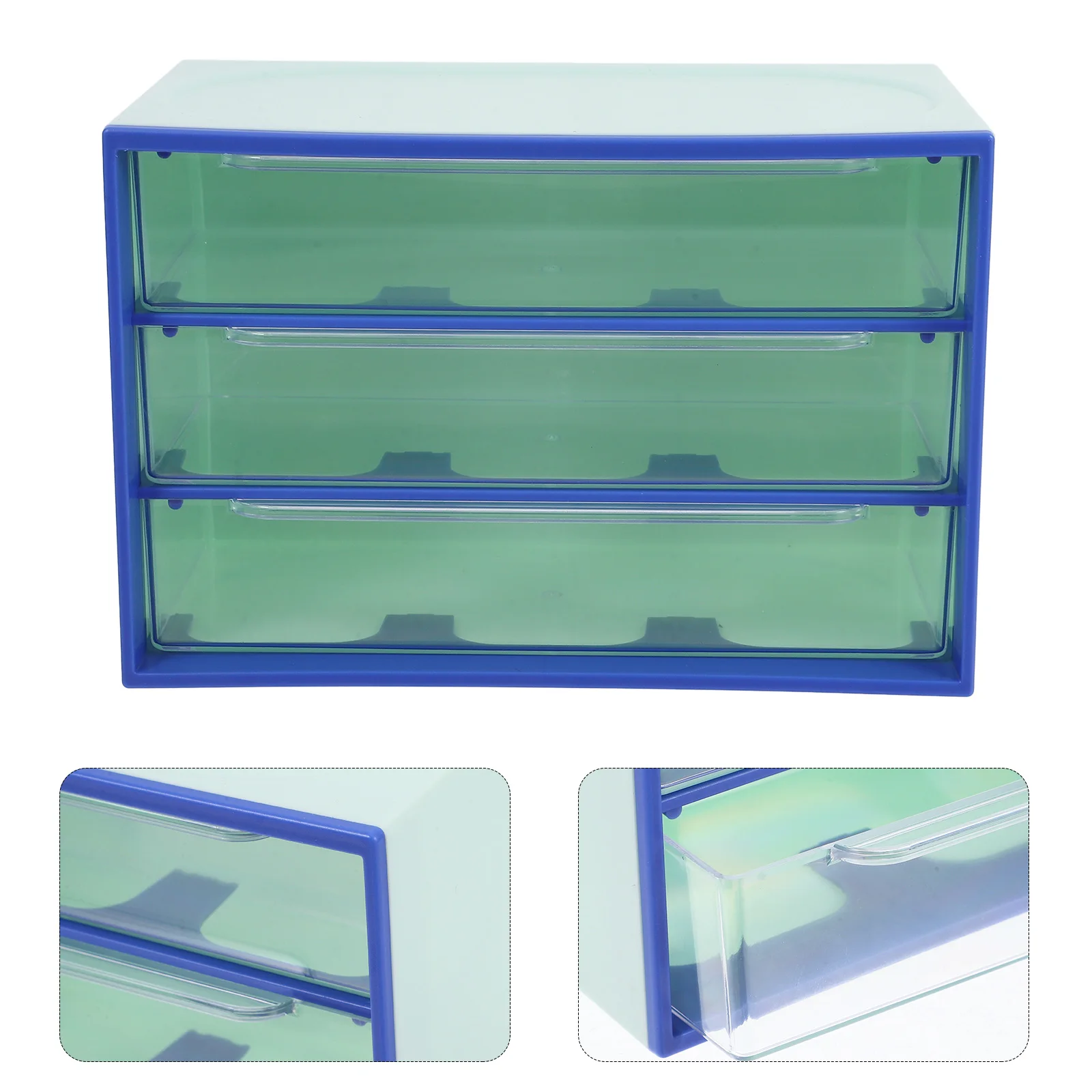 

3 Storage Compact Plastic Drawer Organizer For Desktop Office Kitchen Transparent Storage Box For Stationery Makeup