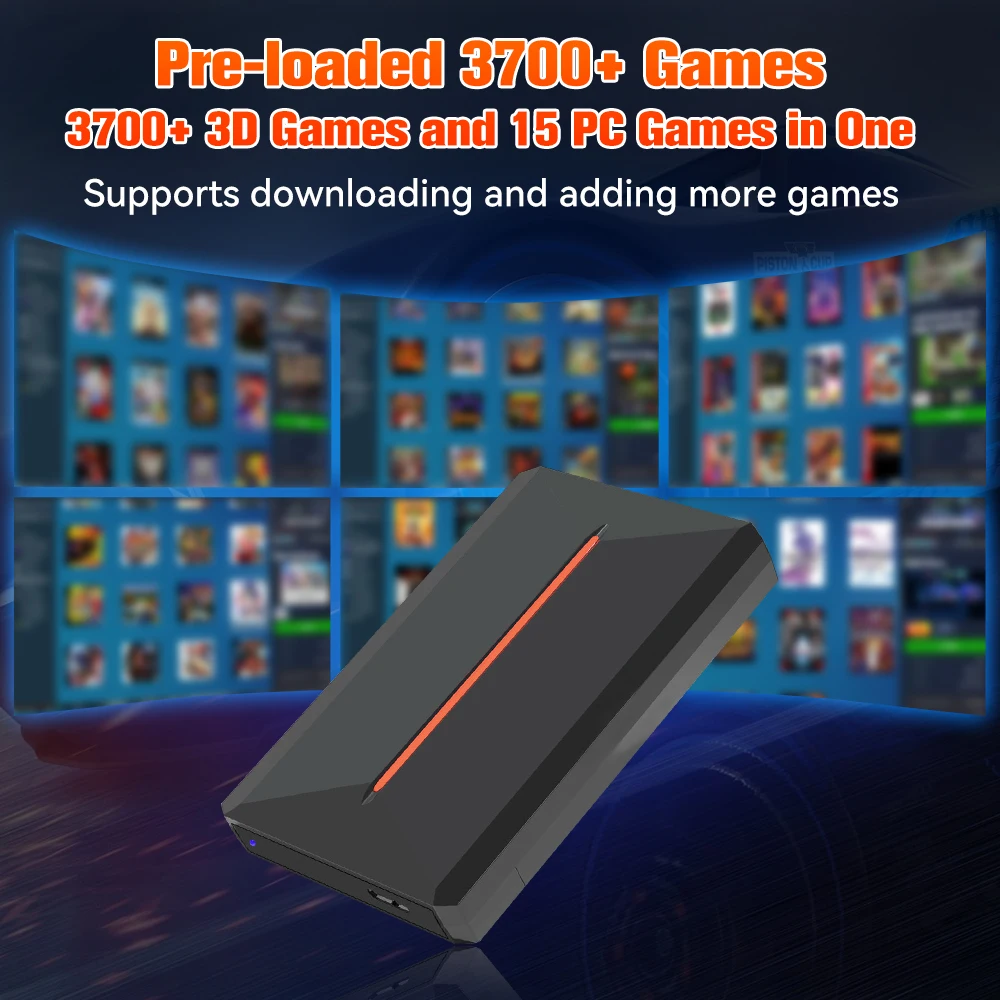 3760+ Giochi 3D/AAA per PS4/PS3/PS2/Switch/WII/WIIU/N64/DC Etc Disco rigido da gioco esterno portatile da 500 GB Launchbox per PC Windows