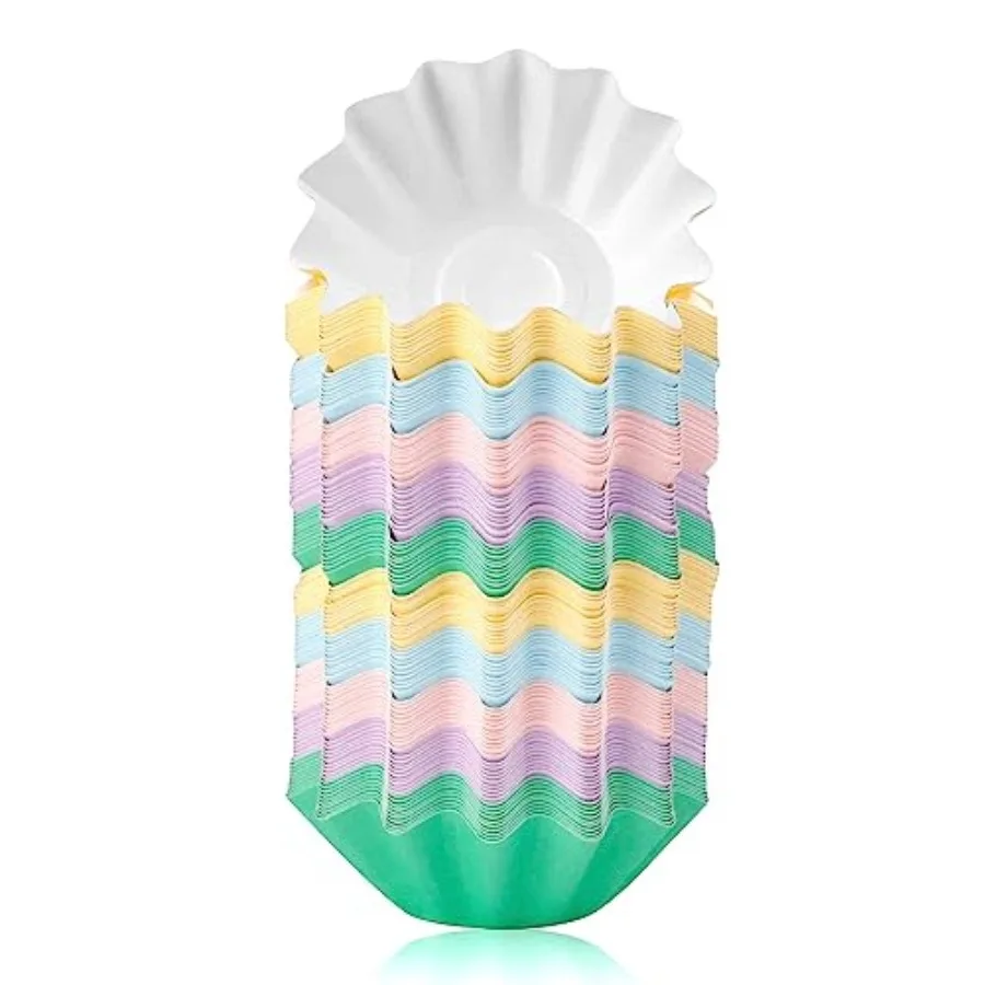100 PCS Baking Cups Cupcake Liner Flared Brioche Standard Muffin Wrappers Greaseproof Coated Paper Cup for Wedding Birthday Hol