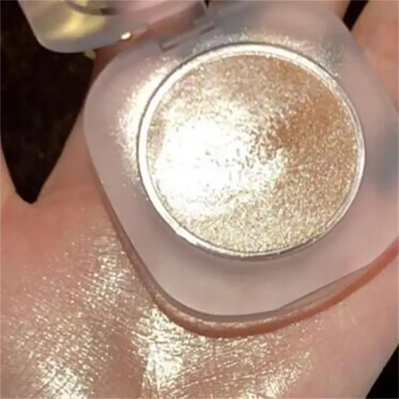 Paleta de polvo brillante, iluminador monocromático, maquillaje brillante, contorno facial duradero, resistente al agua, 3 colores