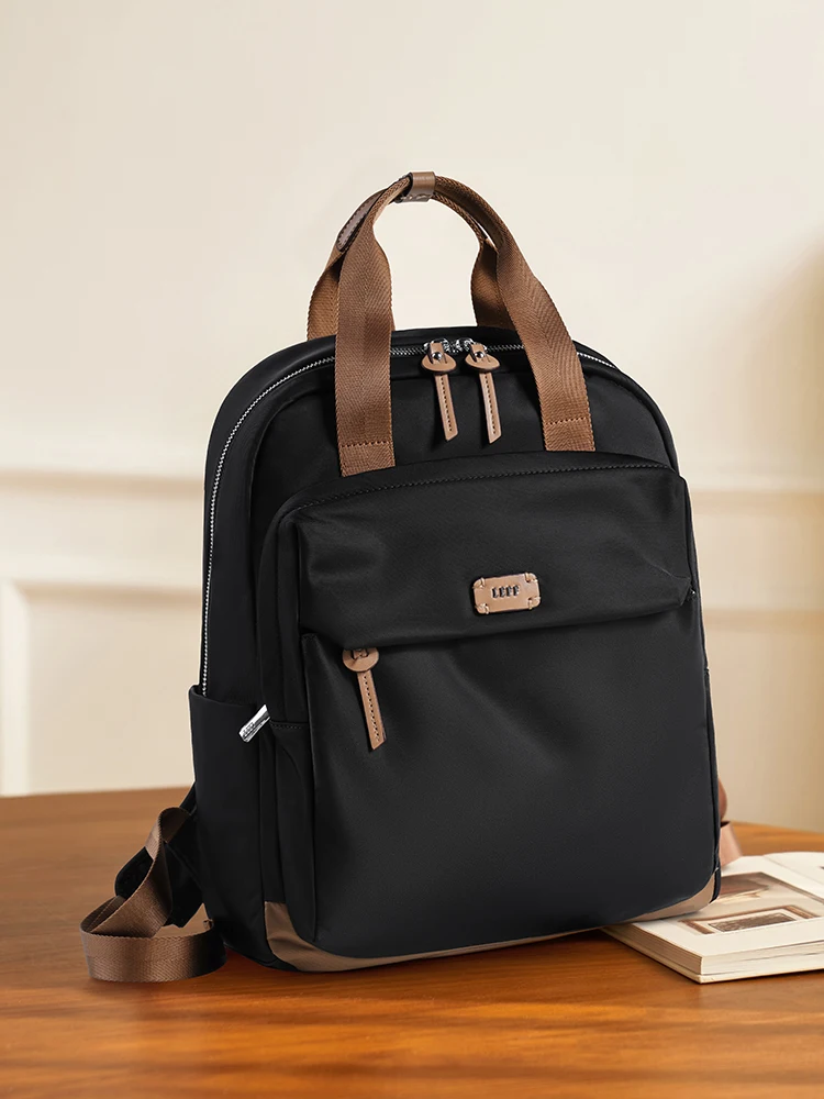 leif-women's-business-backpack-large-capacity-computer-travel-commuting-student-bookbag-soft-handle-casual-simple-style-nylon