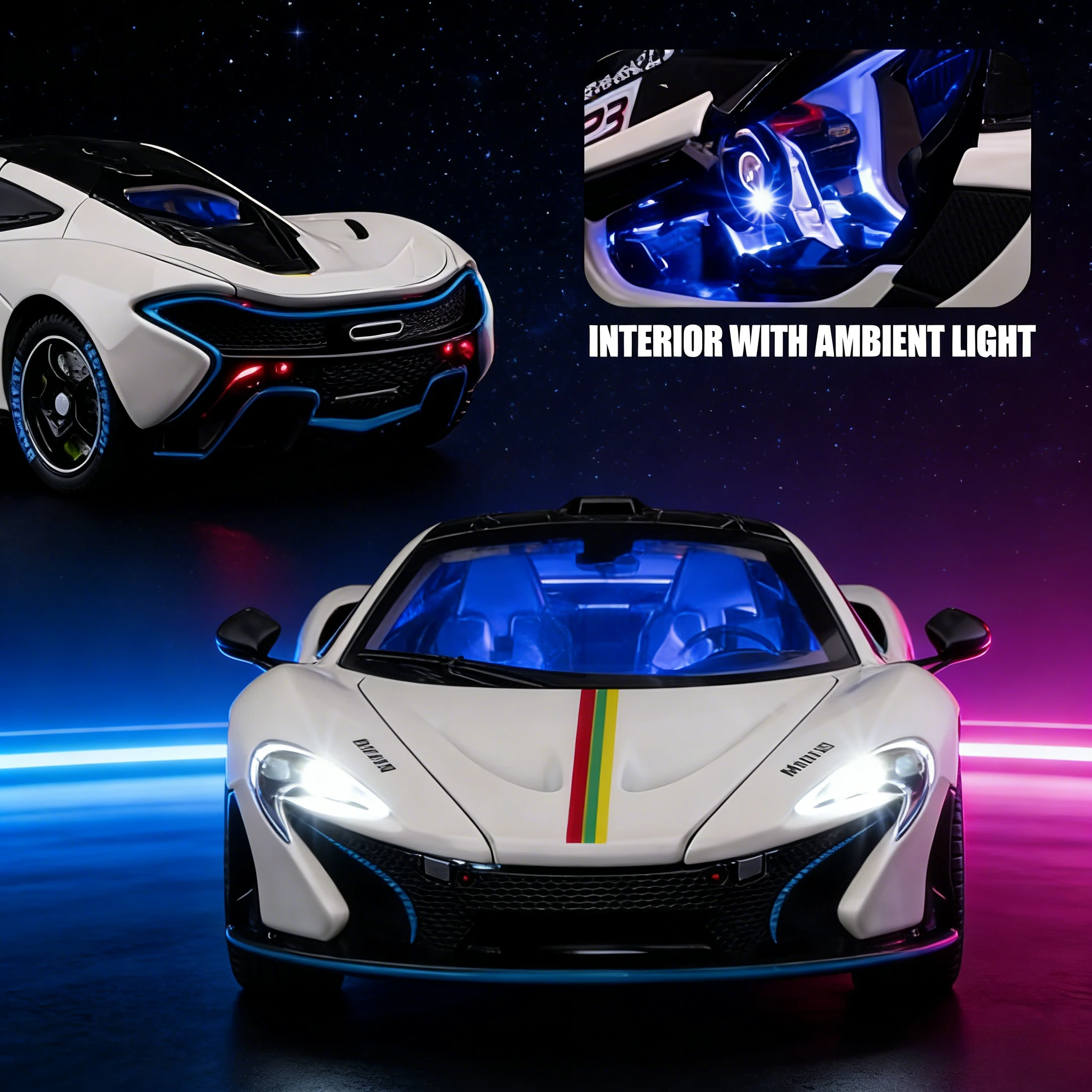 

Суперкар с высокой имитацией 1:24 | Литой декор из сплава — идеальная коллекция, подарок для хобби!