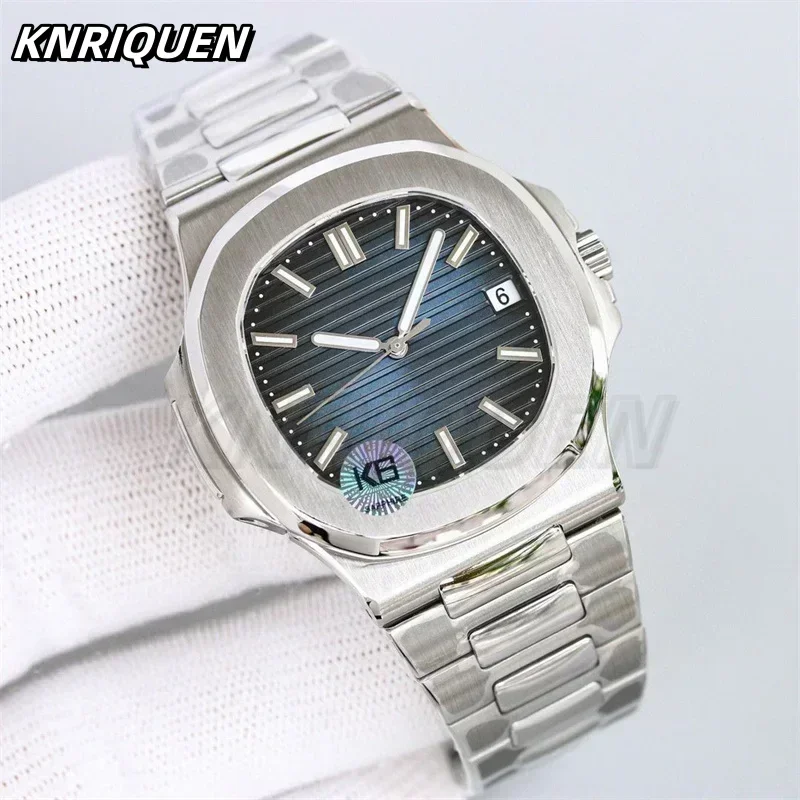 Luxury New Automatic Watch for Men 2813 Mechanical Watches 5711 Nautilus Stainless Steel Business Rose Gold Black Blue Luminous