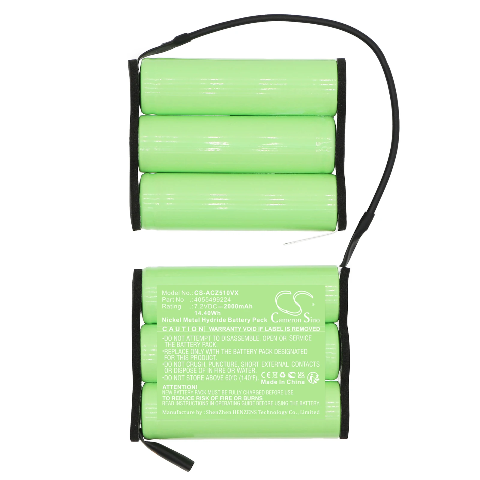 Batteria sostitutiva CS per AEG ZB5106 4055251666 , 4055499224 , F 692864   2000 mAh / 14,40 Wh