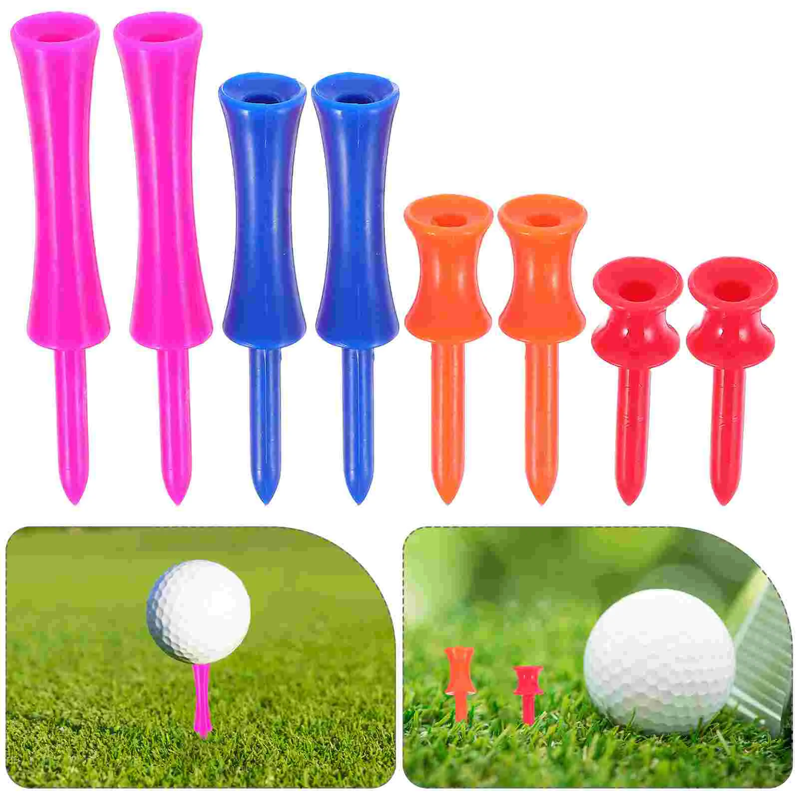 

40pcs 4 Sizes Plastic Step Tees Training Accessories Plastic tee castle tees Double deck tee tees set