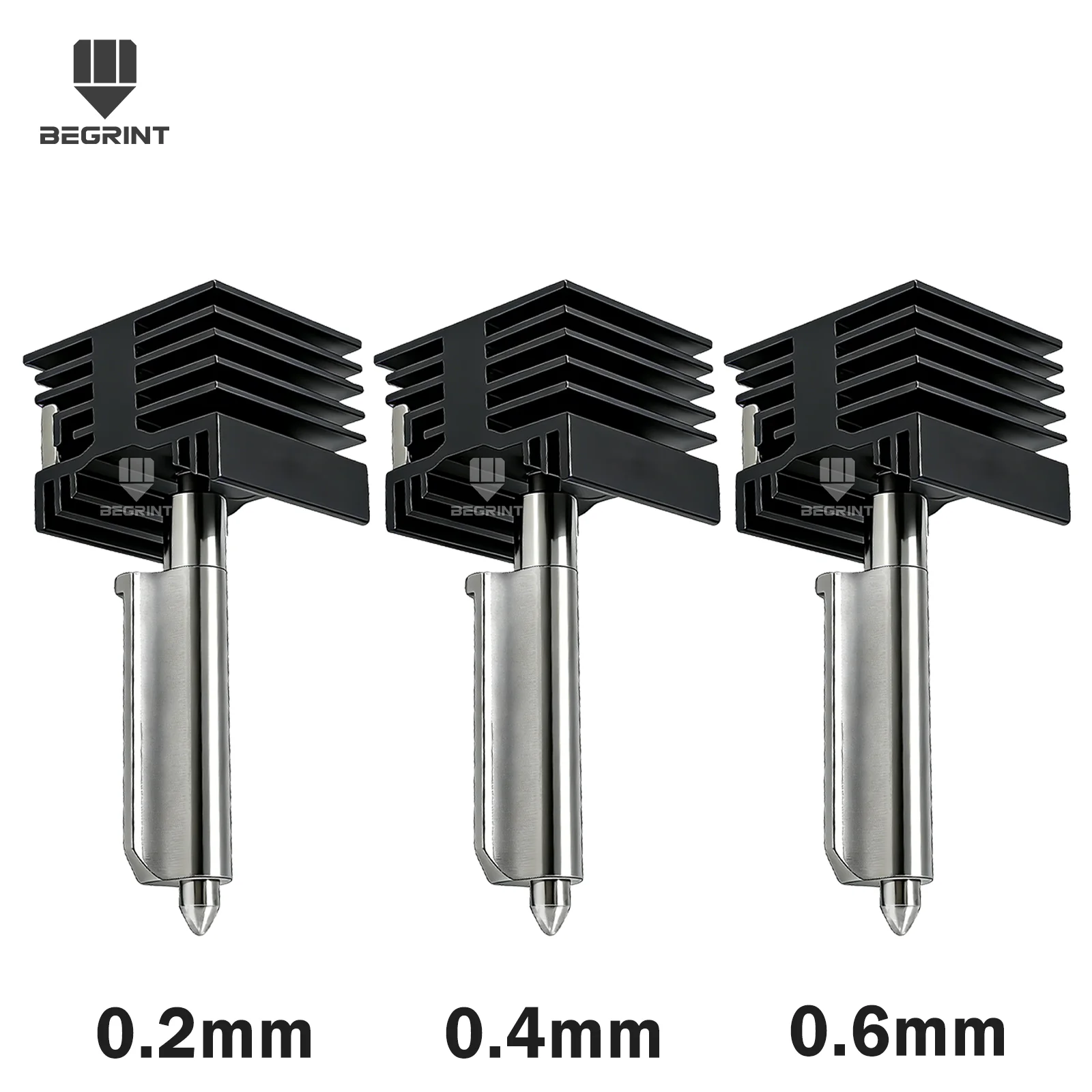 Hotend für Bambu Lab P2S Hotend Einteilige Düsen 0,2/0,8/0,6/0,4 mm Integriertes Wärmeende Edelstahl Hotend Düse für Bambulab P2S