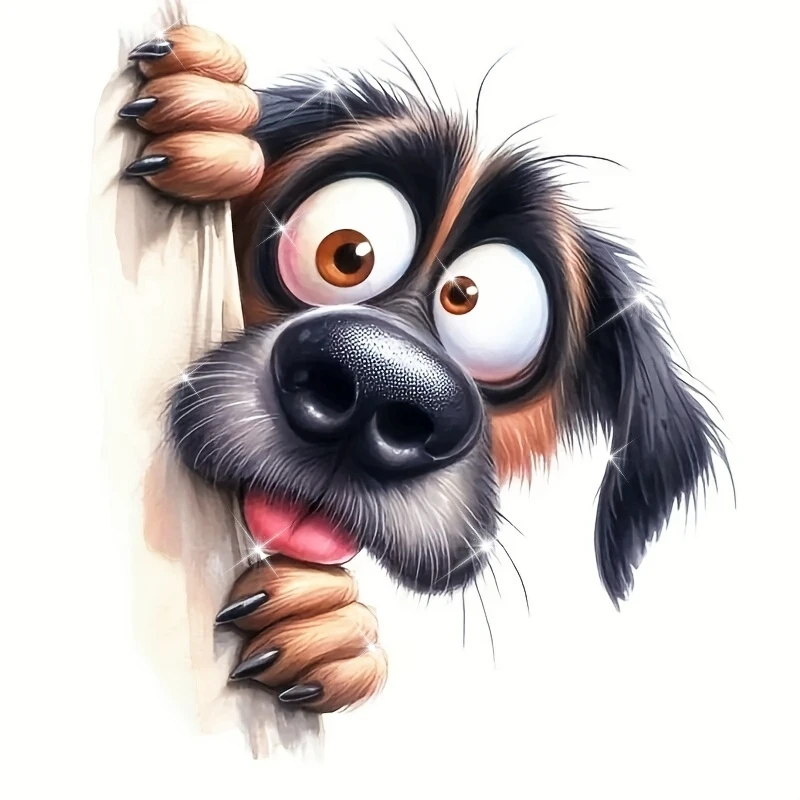 7-Inch Vinyl Decal Featuring a Puppy, Suitable for Cars, Laptops, Bottles, Trucks, Phones, Motorcycles, Windows, Walls, And Cups