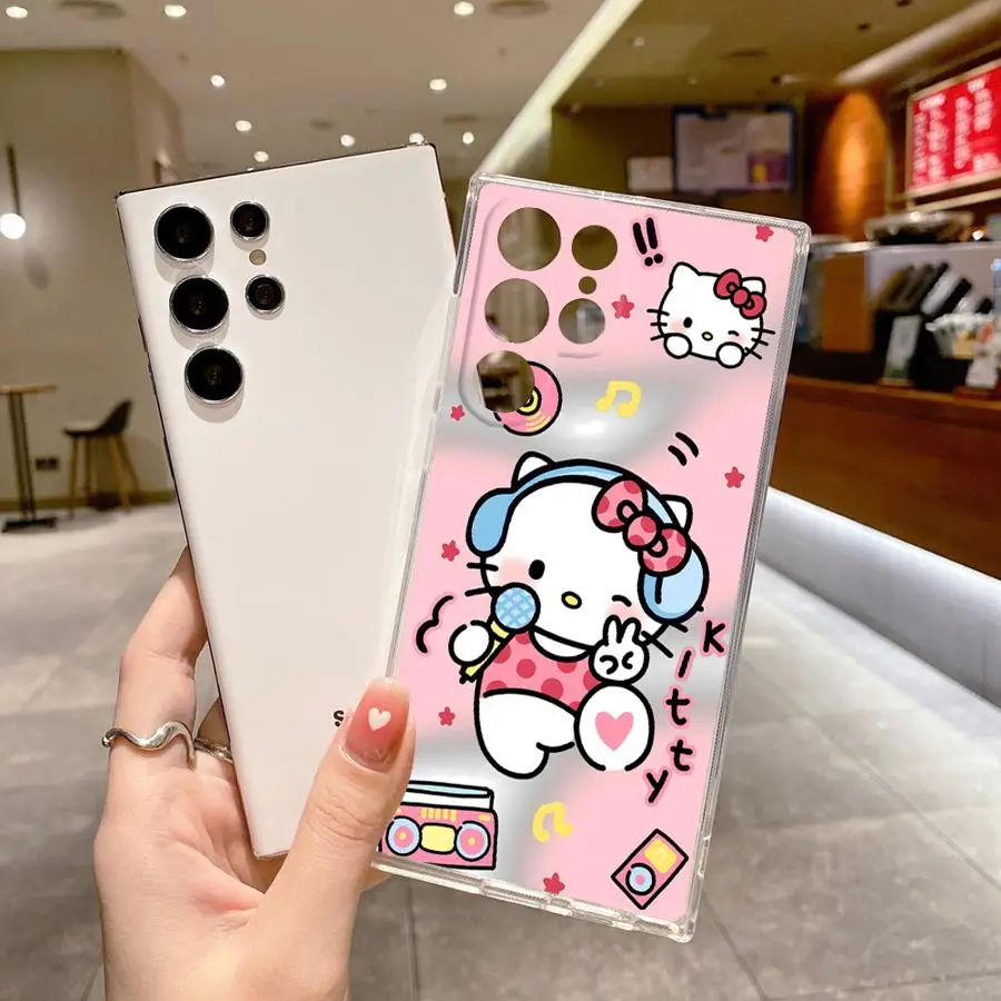 Custodia morbida per telefono per Samsung Galaxy S20 S25 Ultra S24 FE S10 Plus S22 S21 Nota 10 20 Ultra S23 Kawaii Sanrio Cinnamoroll