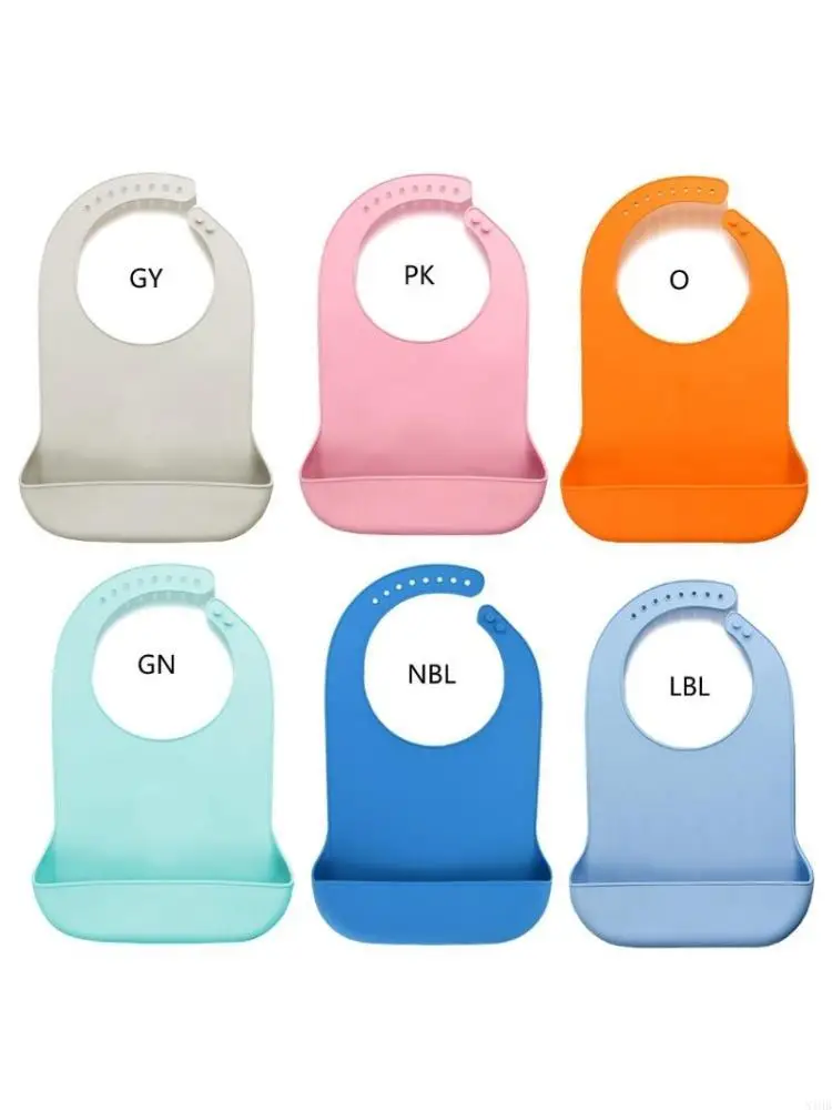 

Silicone Waterproof Bib Adult Mealtime Cloth Protector Disability Aid Aprons