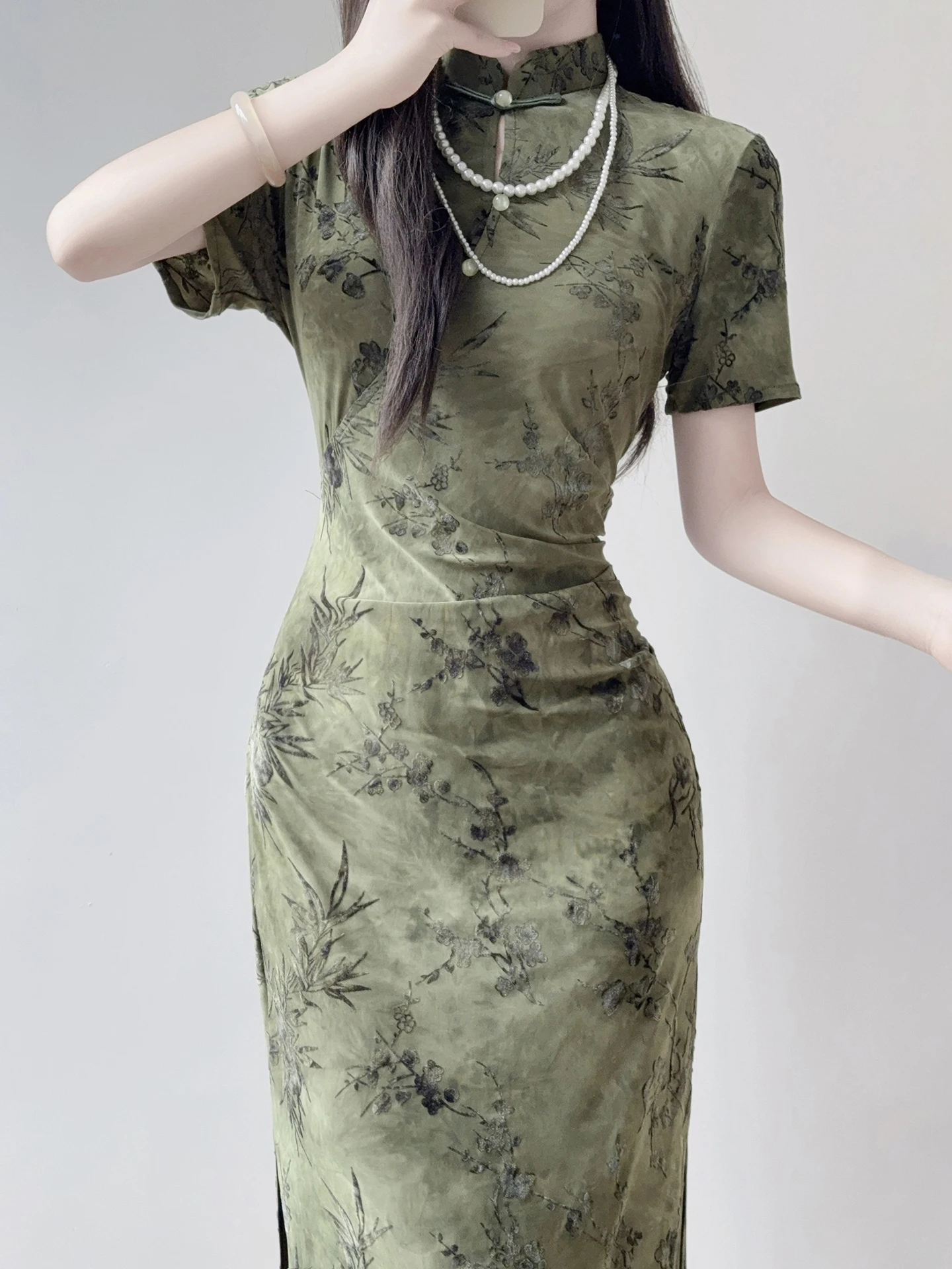 

Ting Yue Ling Qipao Women's Summer Thin New Chinese Sle Young Model Improved National Sle Daily Dr Commuter Sle