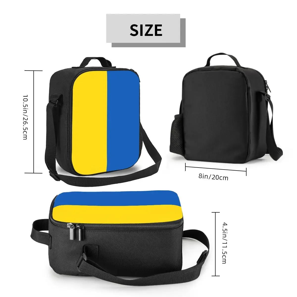 Flag Of Ukraine Insulated Lunch Tote Bag for Women Portable Thermal Cooler Food Lunch Box Work School Travel