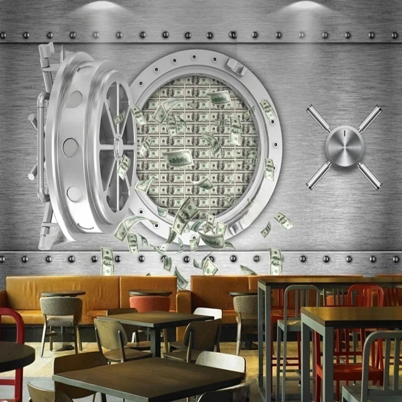Customized Size Mural 3D Stereo Creative Industrial Style Wallpaper For Bar Restaurant Cafe Store Wall Painting Home Art Decor