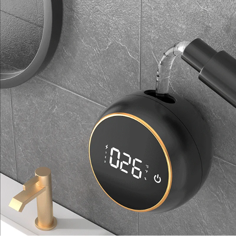 Imagem -02 - Touchless Sensor Automático Soap Dispenser Espuma Wall Mount Usb Carregamento Sensor Infravermelho Inteligente com Temperatura Display Digital