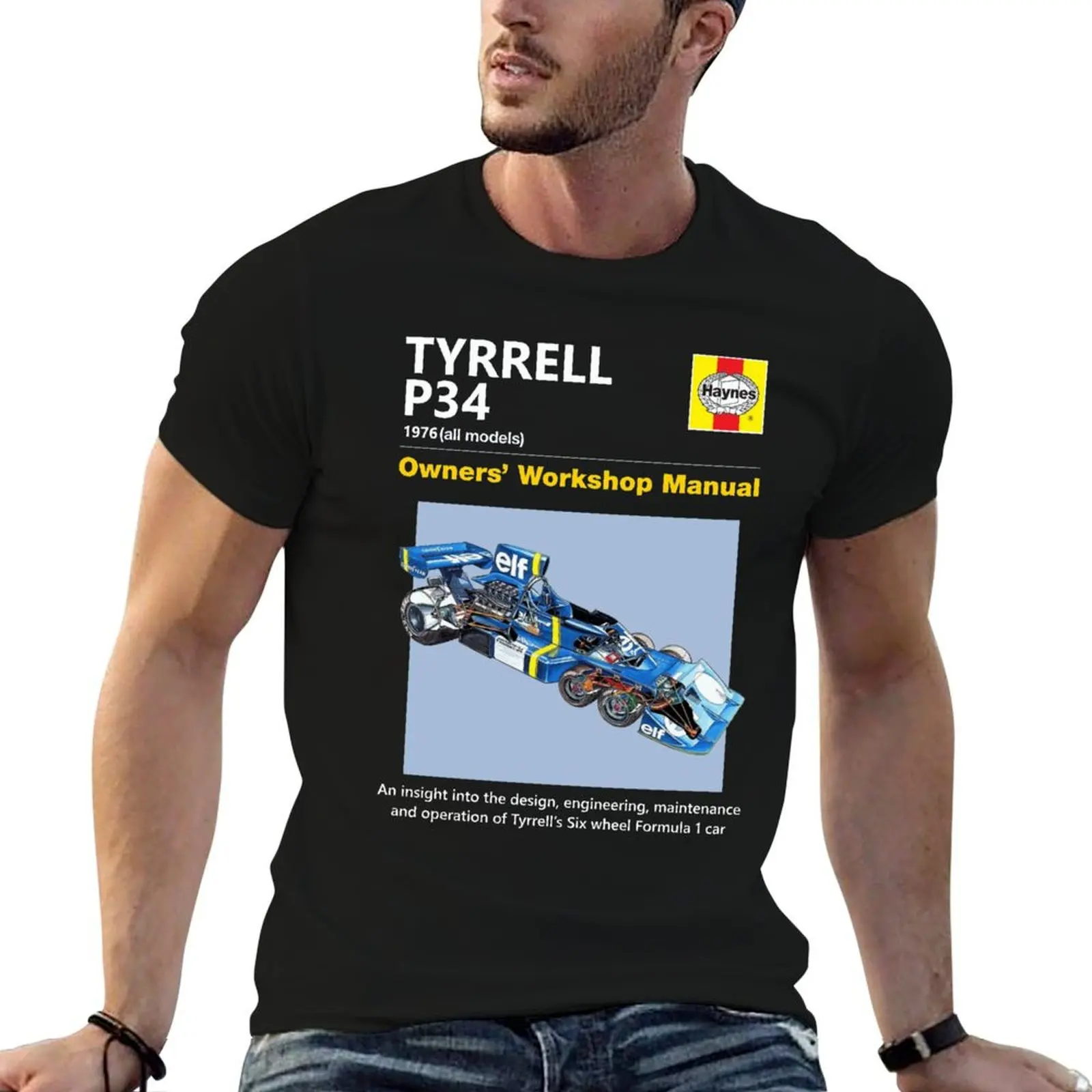 

Tyrrell P34 T-Shirt man t shirt cotton high quality t shirts for man pack white T-Shirt