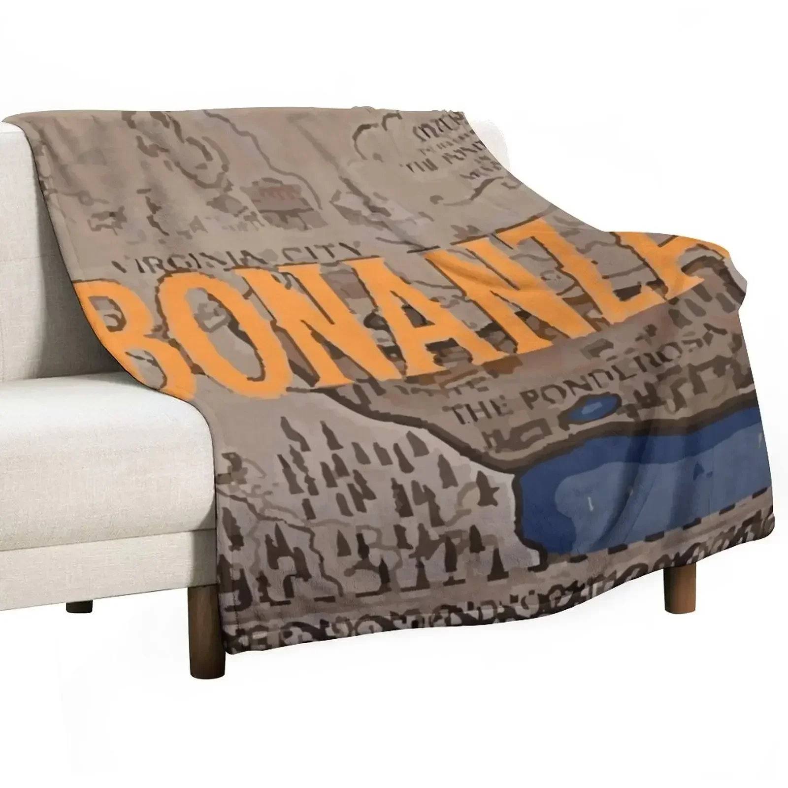 poster logo bonanza Throw Blanket Travel Luxury Designer Large Thermals For Travel Blankets