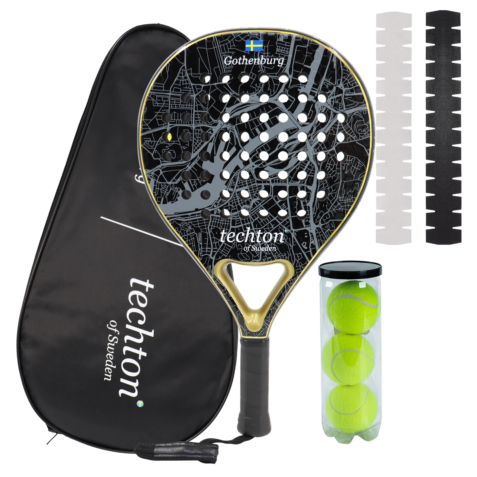 

3K Padel Racket Full Carbon Fiber Rough Surface With Breathable Handle Overgrip Suitable For Beginner To Advanced Players