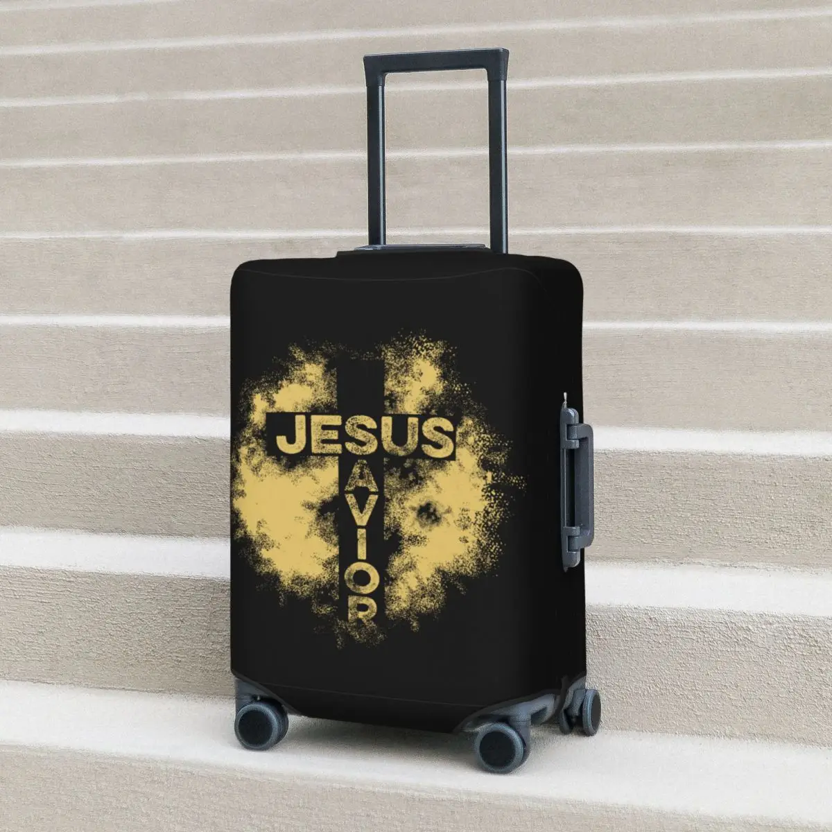 

Jesus Christian Suitcase Cover Bible Fun Travel Protection Luggage Accesories Flight