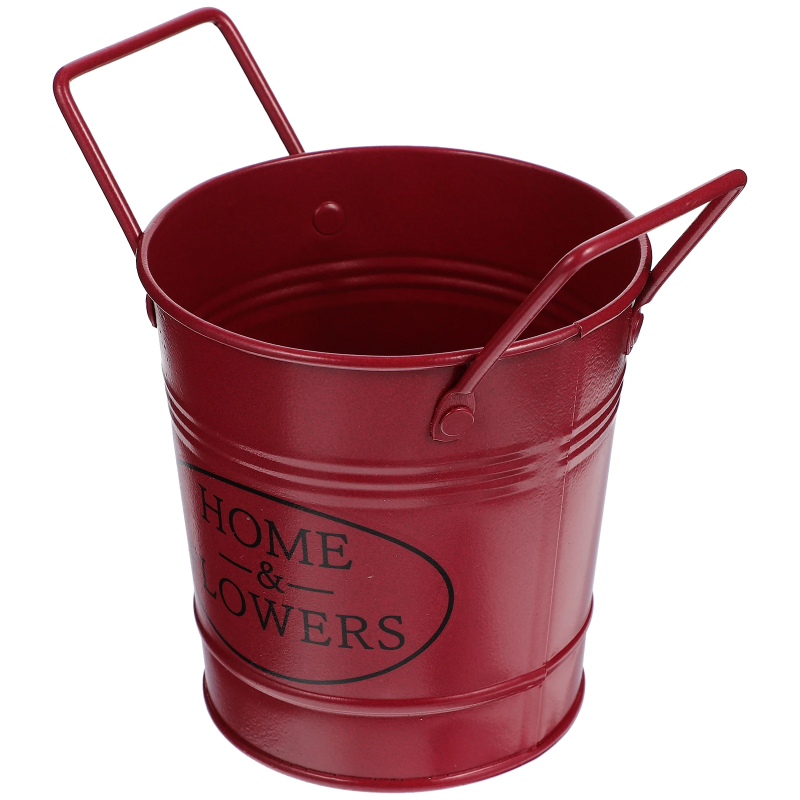 

Metal Plant Basket Small H Retro Home Decor Iron Flower Pot Garden Bucket Metal Flower Bucket Smooth Surface