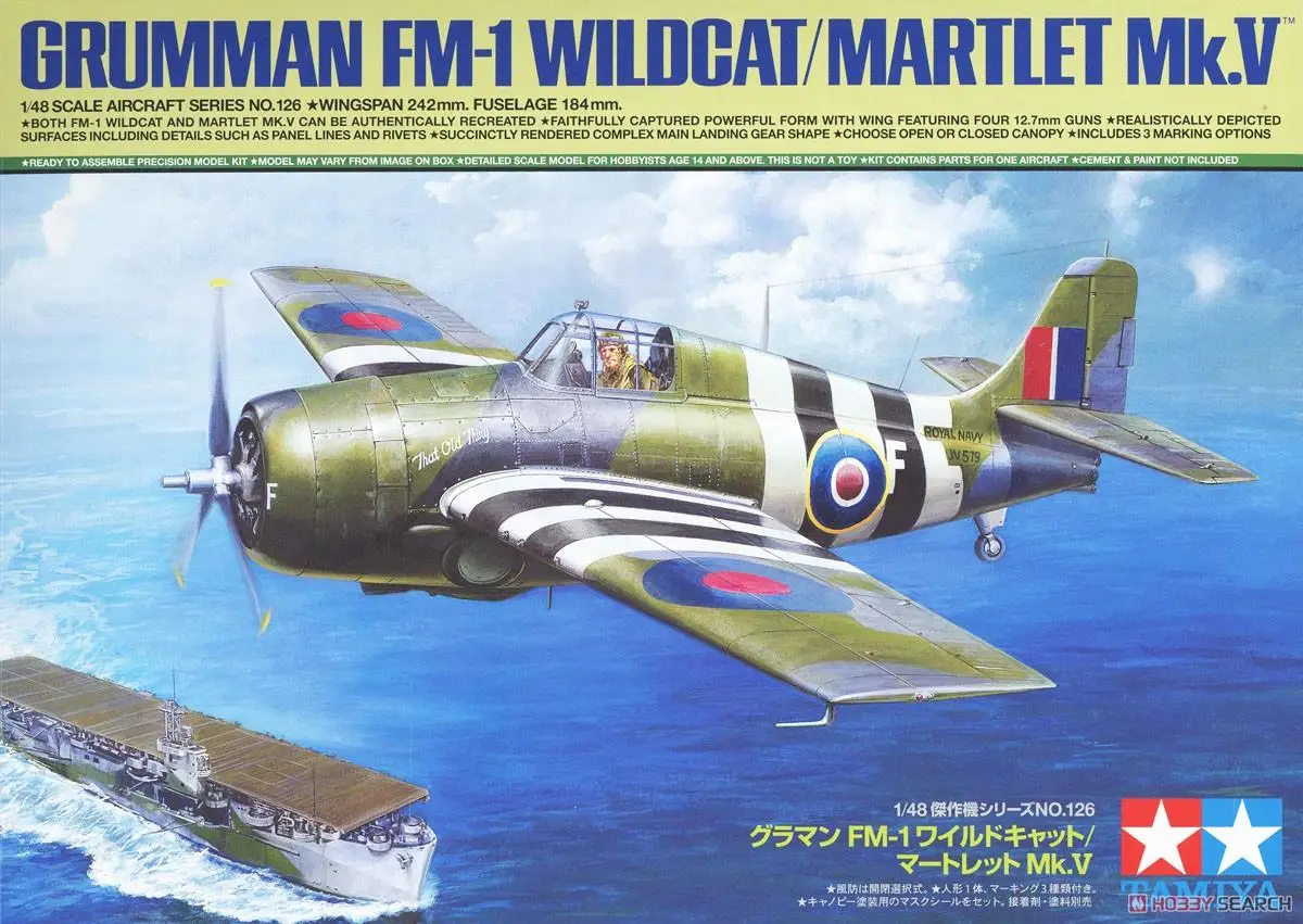 

TAMIYA TA61126 1/48 Набор моделей Grumman Fm-1 Wildcat/Martlet Mk.V