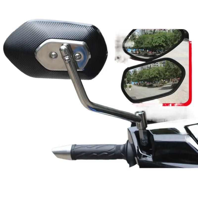 Motorcycle Rear View Mirror Convex Spherical Wide Angle Blind Spot Compatible with QJMOTOR Hong 125 Modified