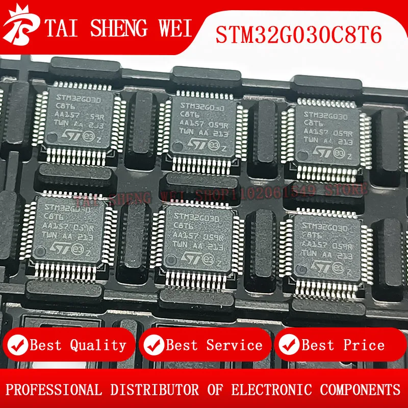 

5 шт. STM32G030C8T6 STM32G030 LQFP48 LQFP-48 STM32F030C8T6 новый оригинальный