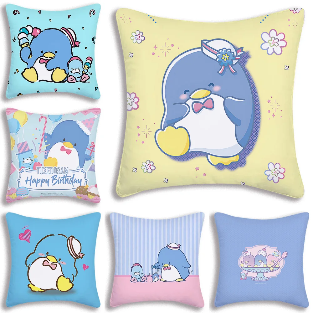 

T-Tuxedo S-Sam Pillow Covers Cartoon Sofa Decorative Home Double-sided Printing Short Plush Cute Cushion Cover