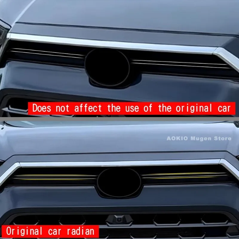 Car Front Bumper Grille Trim Grill Decoration Strip Covers for Toyota GRAND HIGHLANDER Interior Accessories 2024