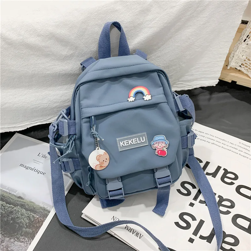 Canvas Bag Girl Shoulder Messenger Bag Student Sweet Cute Small Backpack Female Shoulders Mochila Escolar Plecak Kids Bag Rugzak