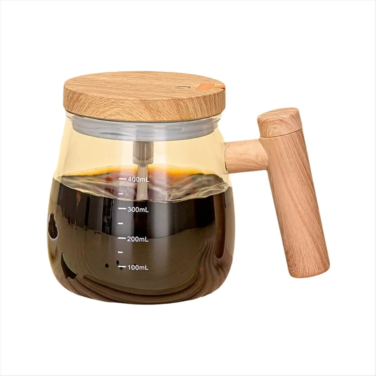 DT503 TO Self Stirring Coffee Mug Glass Self Stirring Travel Coffee Cup 400ML USB Charging Mixing Cup for Mix Coffee,Milk,Tea