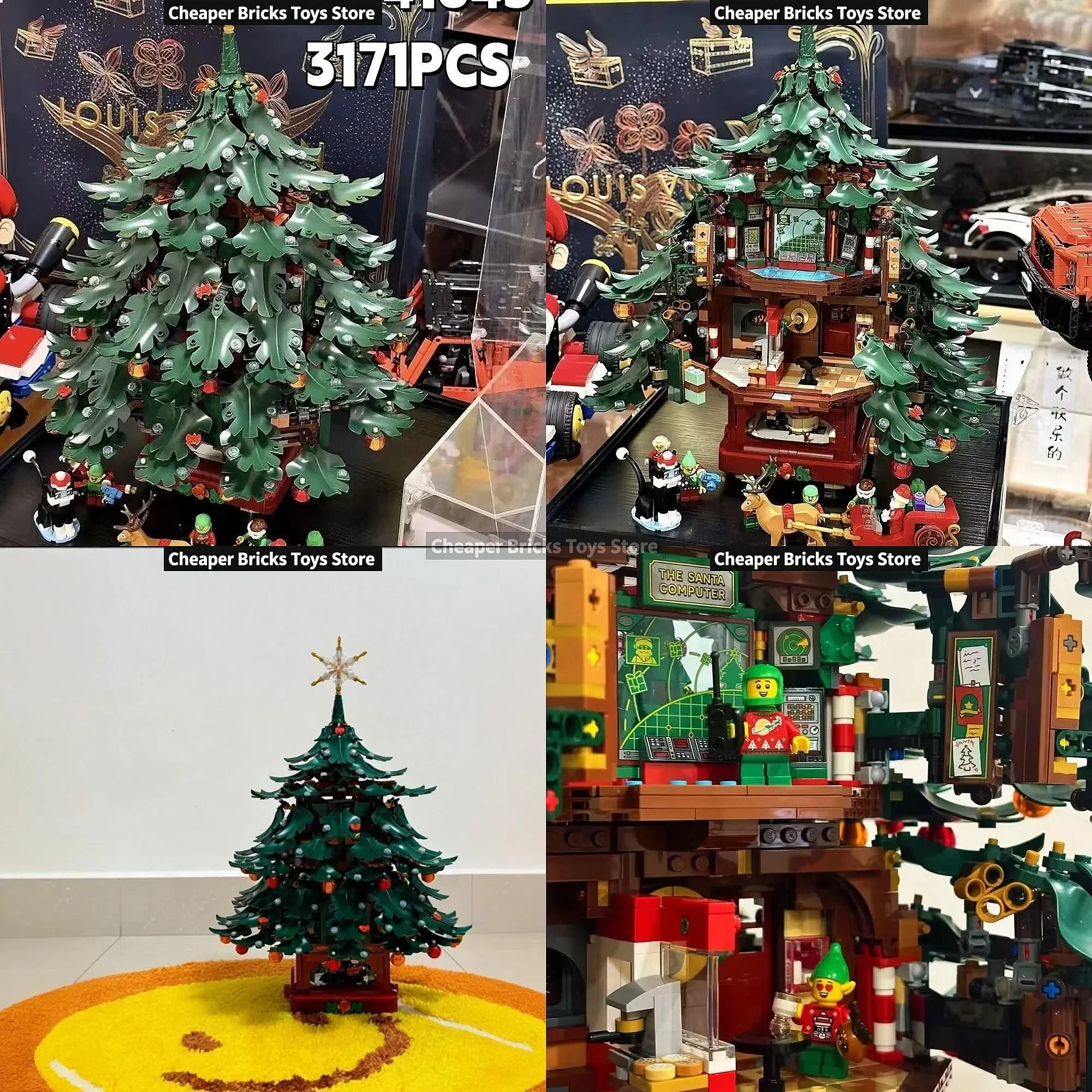 The Cheapest In-stock 3171PCS New Christmas Tree Building Blocks Model DIY Bricks Toys for Birthday Gifts gallery 5