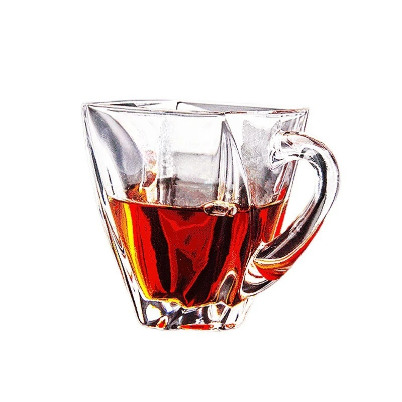 

6 crystal glass coffee cups, exquisite afternoon tea cups, European coffee cups.