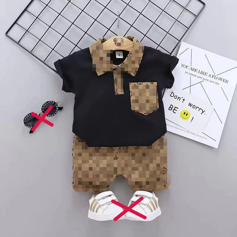 Baby Clothes Set Newborn Birthday Wedding Clothing Set Kids Gentleman Cotton Polo Shirt Shorts Children\'s Clothes 1-3 Years