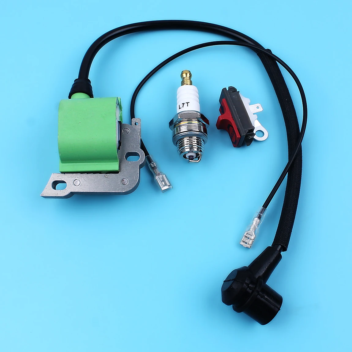 Imagem -05 - Bobina de Ignição Kill Stop Switch Spark Plug Kit para Husqvarna 50 51 55 268 272 266 261 262 254 61 257 Motosserra Novo Estilo Módulo