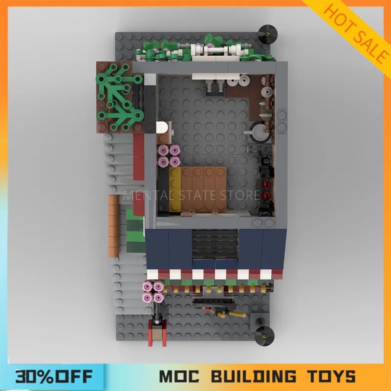 Personalizado MOC Ramen House e Gift Shop Building Blocks, Tecnologia Bricks, DIY Creative Assembly, Brinquedos Educativos, 1431Pcs