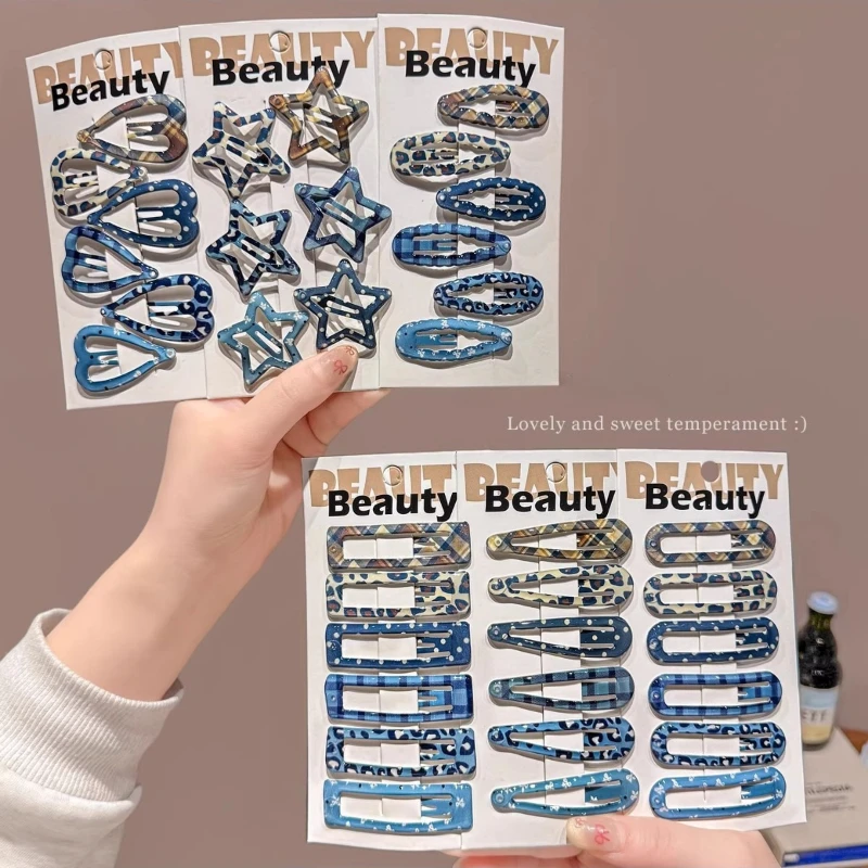 6 Stück Europäische und Amerikanische Niedliche Blaue Leoparden-Haarspangen für Mädchen und Frauen, Koreanische Haaraccessoires – Detail 4