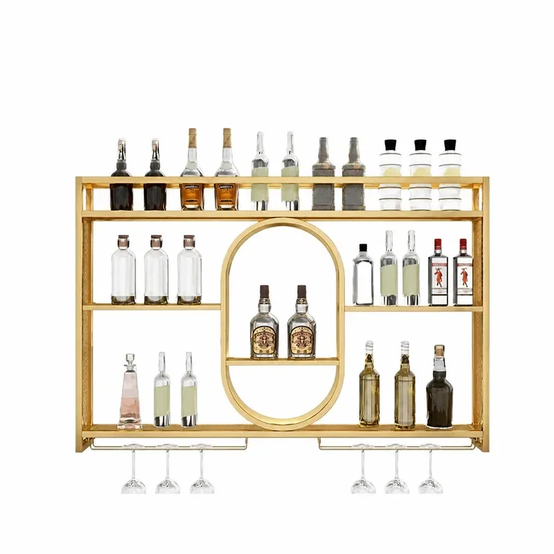 Modular Wine Rack Wall Mounted Wine Cabinet Light Luxury Bar Counter Display Shelf for Home Restaurant Storage Organizer