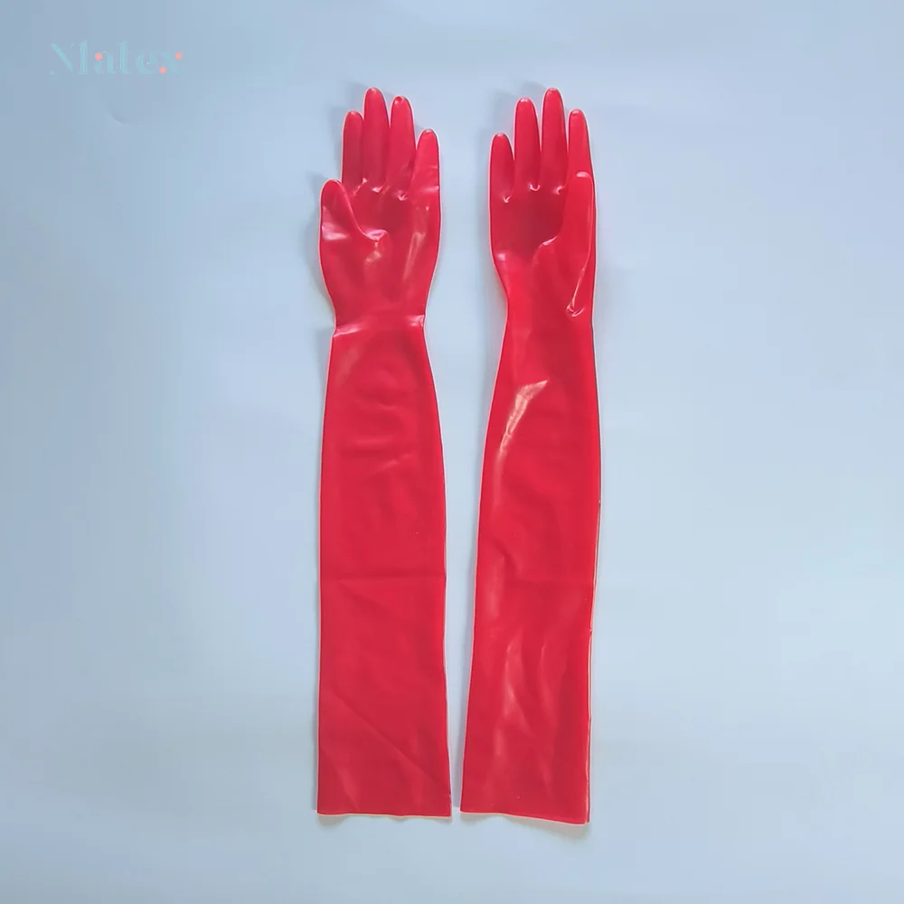 Stylish Unisex Latex Long Gloves - Durable, Natural Material, Versatile Use