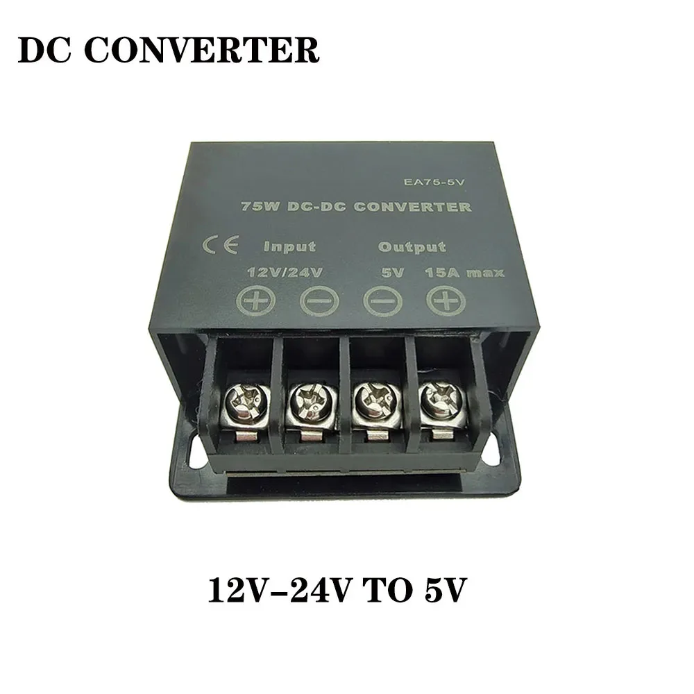 12V 24V zu 5V 5A 10A 15A DC-DC-Wandler Step-Down-Spannungsregler Buck-Konverter Auto-Stromversorgung Transformator-Modul – Detail 1