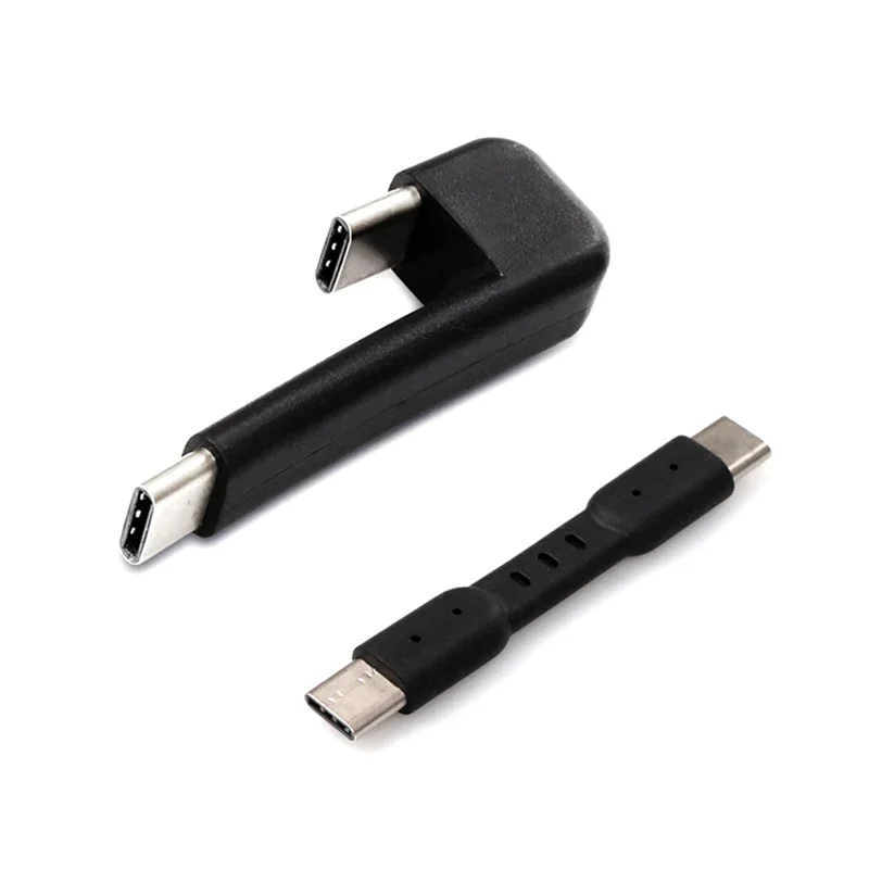1PCS Portable USB Type C to Type C Male Synchronous Charging OTG 360 Degree Charging Cable Adapter Mobile U Disk Connector