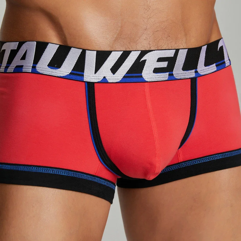 Men's Bulge Boxy Underwear for Men Sexy Low Waist U Convex Pouch Boxer Shorts Cotton Breathable Comfort Sweaet Absorption Trunks