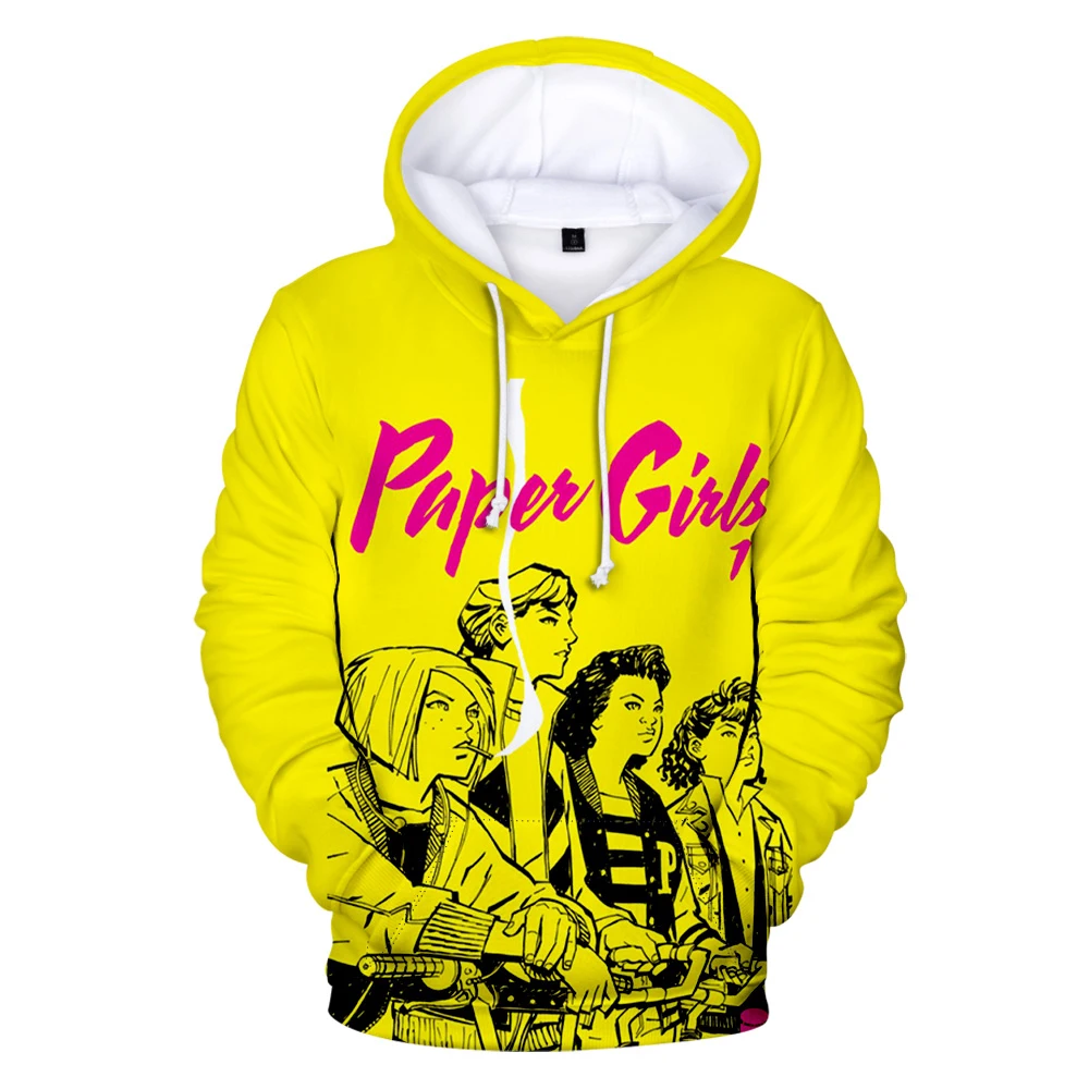 

2026 Paper Girls Manga Hoodie Unisex Long Sleeve Man Woman Sweatshirt American Tv Series 3D Clothes