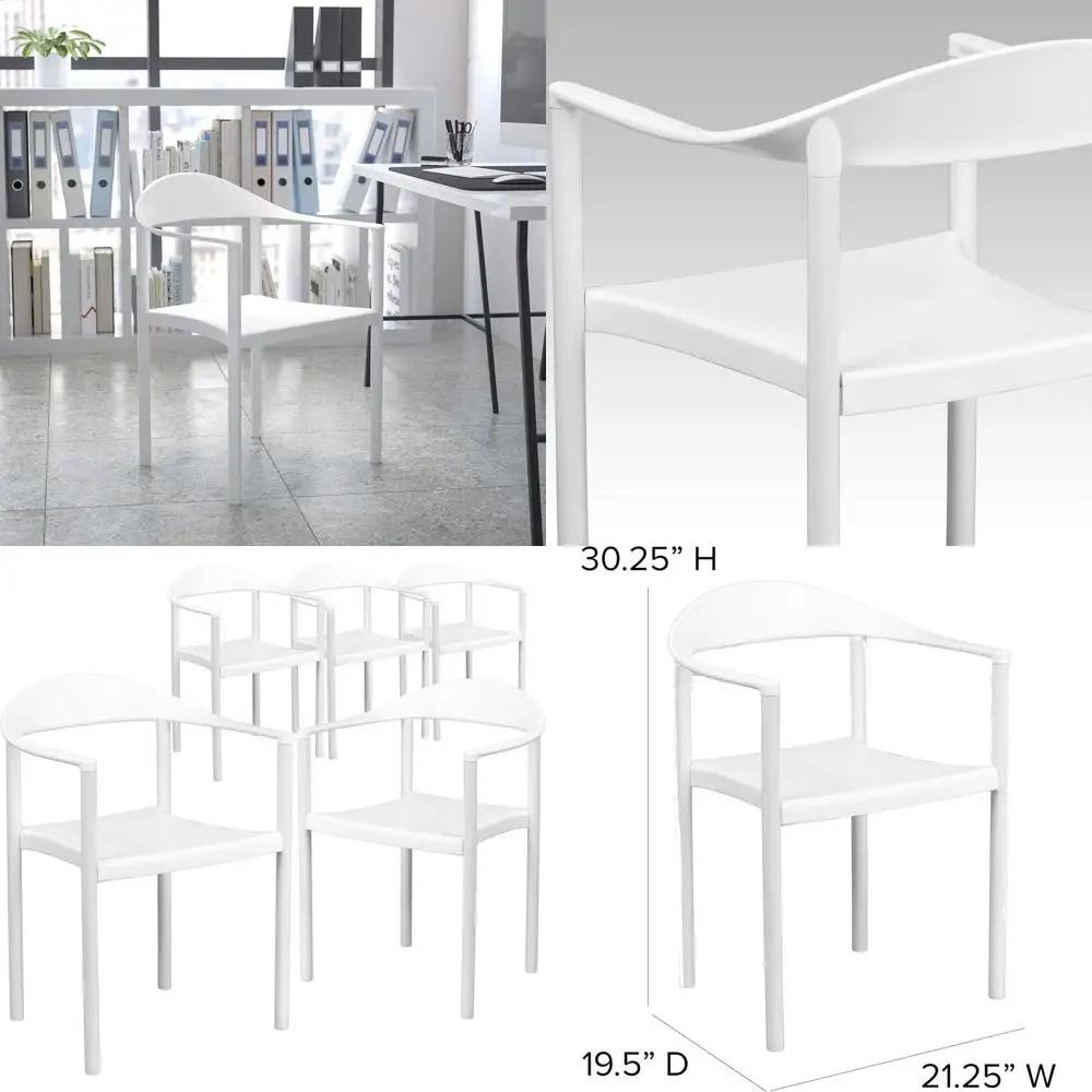 

453 кг Белые пластиковые складные штабелируемые стулья большой вместимости