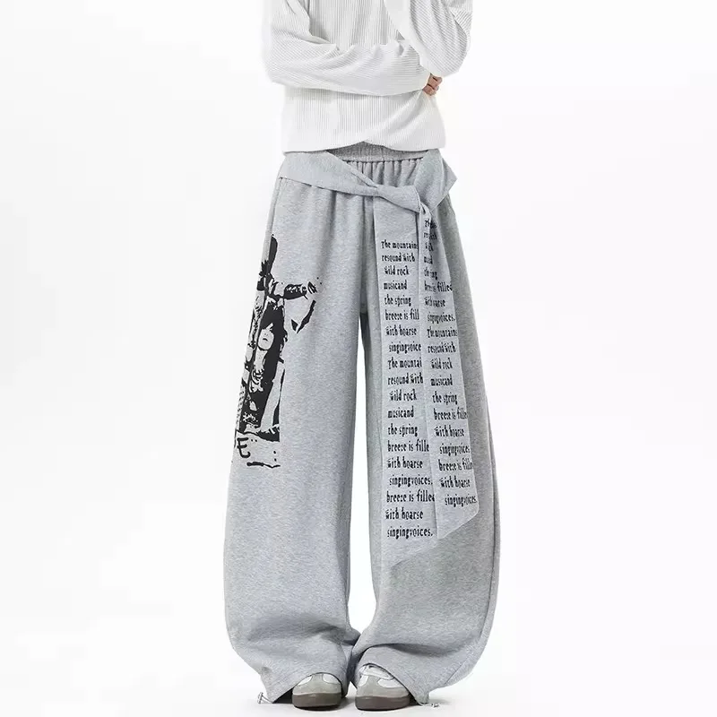 

Американские брюки в стиле готика и ретро с принтом букв, женские, Y2K, Харадзюку, 2000-х, оверсайз, свободные, широкие спортивные штаны