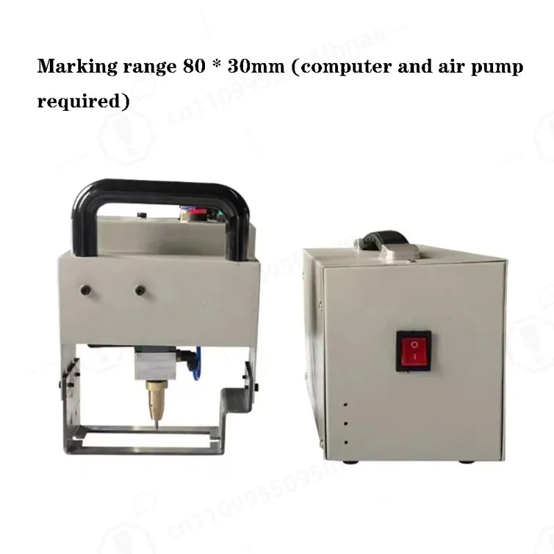 80*30mm Portable Pneumatic Dot Peen Marking Machine, VIN Code Engraver for Auto Chassis, Engine Block & Motorcycle Frame