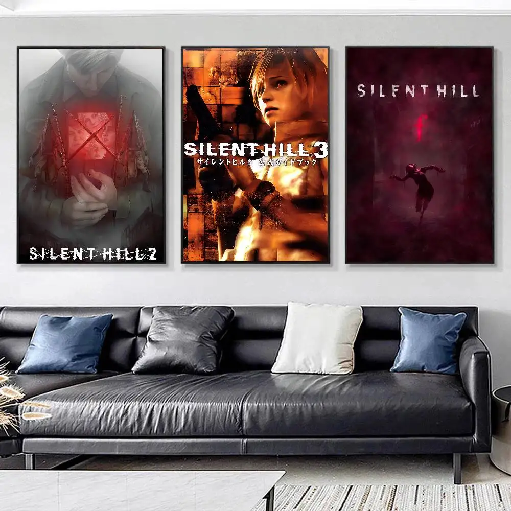 Hot Classic Game S-Silent Hill Anime Posters HD Print Vintage Wall Art Decor for Home Study Room