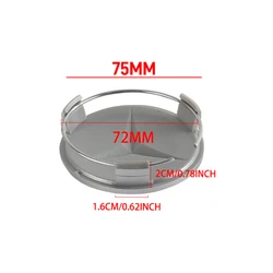 자동차 림 허브캡 휠 센터 캡 액세서리, ABS 75mm, 4 개