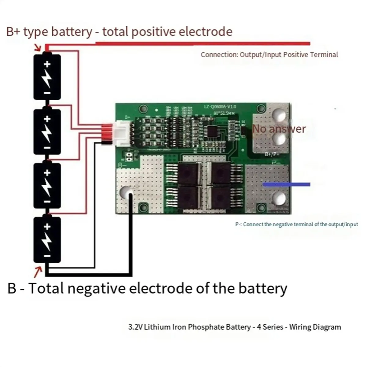 L77A  4S 12.8V Lifepo4 3S 12.8V 4S 14.6V 600A Li- Battery Balance for 3.2V 30Ah to 280Ah Car Starting Diy Use